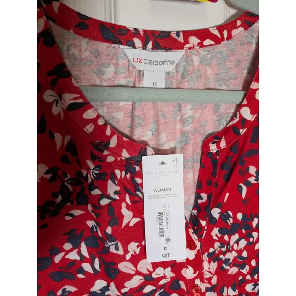 Liz Claibourne Floral Multicolored short sleeve - Picture 4 of 4